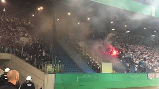 Hansa Rostock  Hertha BSC 14082017 Pyro [upl. by Eelirak]