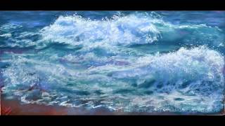 BeachWaves Painting in Soft Pastels [upl. by Jet]