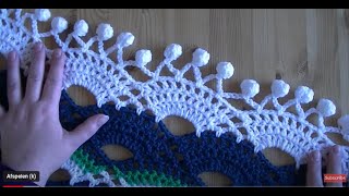 Bolletjes Randje  Haken  Tutorial  Nederlands [upl. by Vernice]