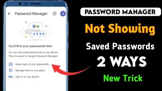 Password Manager Not Showing PasswordPassword Manager Youll Find Your Password Here [upl. by Weeks526]