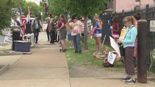 Protests outside Planned Parenthood in St Louis area [upl. by Lansing]