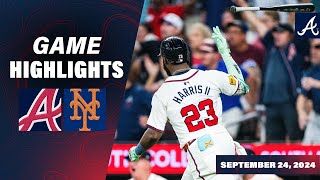 Braves vs Mets Game Recap 92424  MLB Highlights  Atlanta Braves [upl. by Nnylyam]