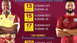 WEST INDIES TOUR OF SRILANKAWEST INDIES VS SRILANKA T20 ODI SCHEDULE 2024 T20 SCHEDULE 2024 [upl. by Eimmit777]