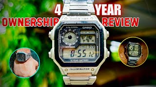 Ownership Review हिन्दी l 4 year of CASIO D099 AE1200WH Watch  CASIO youth edition [upl. by Kopp]