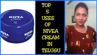 TOP 5 WAYS TO USES NIVEA CREAM IN TELUGUNIVEA తో అందాన్ని పెంచుకోండిMANA INTY TIPS [upl. by Jannel703]