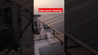 How to Solar panel cleaning at home solarclean water solarmaintenance ecoclean experiment [upl. by Eednil]