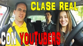 Clase Práctica de Conducir a tiempo REAL ¡CON YOUTUBERS Clase de manejo completa [upl. by Juna]