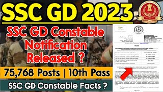 SSC GD Constable Recruitment 2023 Notification Fasts  75768 Posts  Jobs Adda 🔥 [upl. by Oznole165]