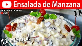 ENSALADA DE MANZANA  VickyRecetaFacil [upl. by Elvis212]