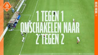 Van 𝟭 𝘁𝗲𝗴𝗲𝗻 𝟭 naar 𝟮 𝘁𝗲𝗴𝗲𝗻 𝟮 🔗 I OEFENSTOF ⚽ [upl. by Elyk]