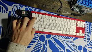 TKD Cycle7 \ GATERON Pro Glory Red Switch \ DROP DCX BLACKONWHITE KEYCAP [upl. by Eutnoj]