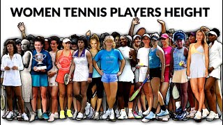 Women Tennis Players Height Comparison Serena Williams Naomi Osaka Maria Sharapova [upl. by Galloway]