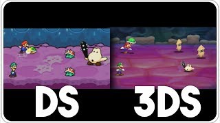 Mario amp Luigi Bowsers Inside Story 3DS Remake  Quick Comparison Between DS amp 3DS [upl. by Hoo636]