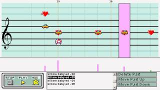 ふたりのきもちのほんとのひみつ  Kill Me Baby ED on Mario Paint [upl. by Eybbob]