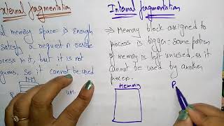 Fragmentation  Internal amp External  OS  Lec17  Bhanu Priya [upl. by Erbas]