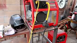 Running a Lincoln Ac225 Welder With A Generator [upl. by Nazus]