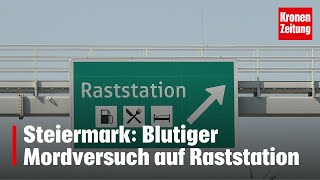 Steiermark Blutiger Mordversuch auf Raststation  kronetv NEWS [upl. by Eitsym]