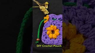 DIY Crochet Pouch 🧶diy crochet crochetpouch [upl. by Mandych]