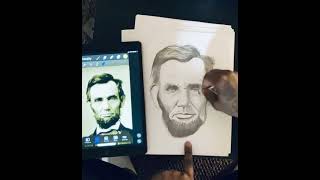 OSCHINO DRAWING ABE LINCOLN TIME LAPSE [upl. by Aicre369]