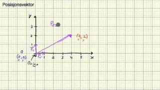 Matematikk R2 Posisjonsvektor [upl. by Anabal]