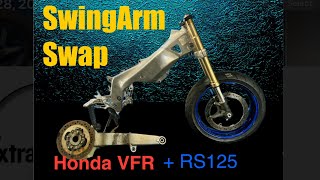 SingleSided Swingarm Swap Aprilia 450 custom Racebike Build [upl. by Zorina852]