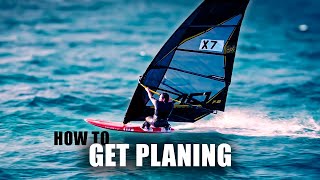 How to get planing Windsurfing Tutorial [upl. by Guilbert]