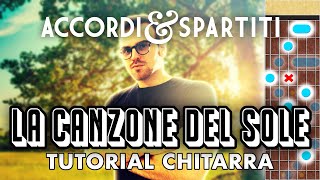 LA CANZONE DEL SOLE Tutorial Chitarra  Lucio Battisti [upl. by Suelo603]