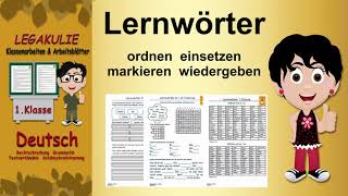 Legakulie Deutsch 1Klasse Rechtschreibung Grammatik Lernwörter [upl. by Eberta387]