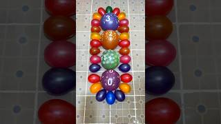 0 1 2 3 and Mini Colorful Balloons Pop Reverse ASMR Satisfying [upl. by Shirl]