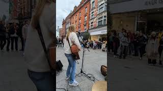 We were playing Jolene on Grafton Street and this happened ZoeClarkebusker busking street [upl. by Armilla]