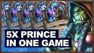 5х Prince Keleseth In 1 Game  Shudderwock Shaman  The Witchwood Hearthstone [upl. by Melas]