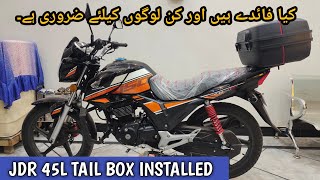 Motorcycle Tail Bag  JDR 45L Tail box Benefits [upl. by Edahc463]