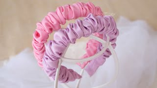 PERFECT Scrunchies Headband DIY  How To Make Hard Headband by Sewing Scrunchies For BEGINNERS 🥰 [upl. by Nola]