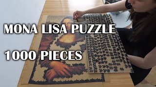 Mona Lisa 1000 pieces puzzle timelapse  Clementoni [upl. by Neztnaj155]