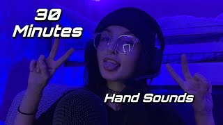 ASMR  30 Minutes of Hand Sounds  NO TALKING   Background ASMR for Studying [upl. by Nickie]