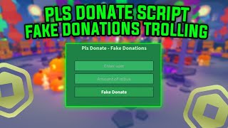 Pls Donate Script Fake Donations Robux MobilPC FE Gui  Fluxus Delta Arceus X [upl. by Eustazio]