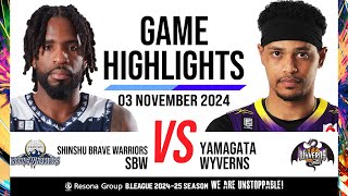 Shinshu Brave Warriors vs Yamagata Wyverns  Game Highlights [upl. by Yelram]