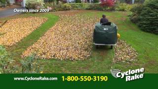 Cyclone Rake Lawn and Leaf Vacuum for Fall Leaf Clean Up [upl. by Marelda346]