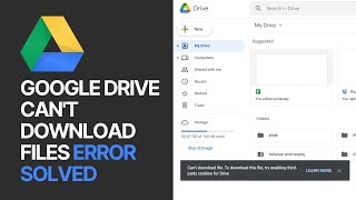 Google Drive ERROR SOLVED Cant Download The File Try Enabling Third Party Cookies ✅ [upl. by Hedda]