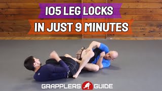 105 Leg Lock Techniques In Just 9 Minutes  Jason Scully BJJ Grappling MMA [upl. by Ytsim446]