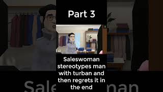 Saleswoman stereotypes man with turban and then regrets it in the end short 3 [upl. by Aala]