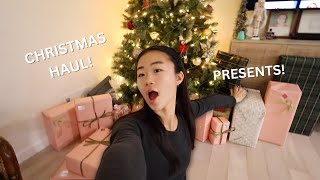 WHAT I GOT FOR CHRISTMAS  wrapping amp opening presents haul  VLOGMAS WEEK 3 [upl. by Bronk296]