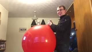 Kalisan 24 Inch Red balloon blow to pop btp b2p [upl. by Ynaffad171]