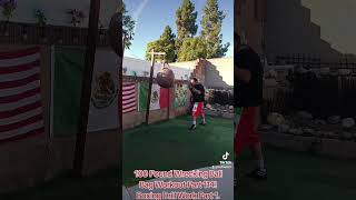 100 Pound Wrecking Ball Bag Workout Part 114 boxing drill Work Part 1 [upl. by Klement]