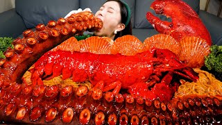 역대급 🐙 대왕 문어다리 해물찜 직접 만든 해산물 볶음 짬뽕 먹방 🔥 Giant Octopus Seafood Jjamppong Recipe Mukbang ASMR Ssoyoung [upl. by Yrohcaz]