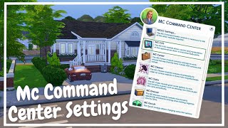 Mc Command Center Settings for better gameplay amp Townies  The Sims 4 [upl. by Devinne]