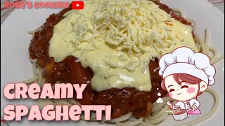 HOW TO MAKE CREAMY SPAGHETTI  EASY STEPS AND RECIPE [upl. by Akcirderf]