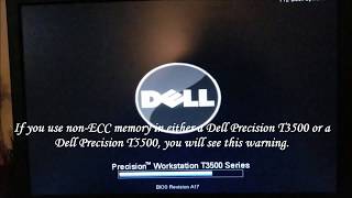 Dell Precision T3500T5500 bypass Non optimal memory population detected message [upl. by Dijam40]