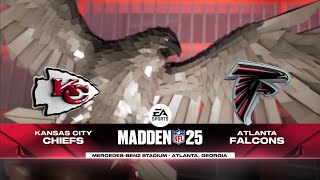 Chiefs vs Falcons Week 3 Simulation Madden 25 PS5 [upl. by Enehs410]