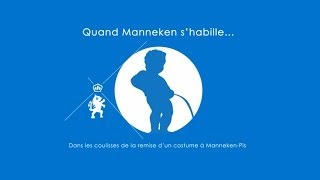 Remise du costume de Gille de Binche à MannekenPis [upl. by Icyak]